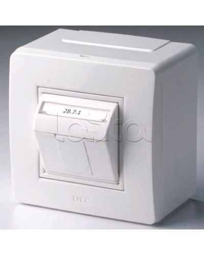 Коробка в сборе с 1 розеткой RJ45, кат.5е телефон / компьютер, коричневая розница DKC 10665B в Березниках Распределительные коробки Pintop.ru