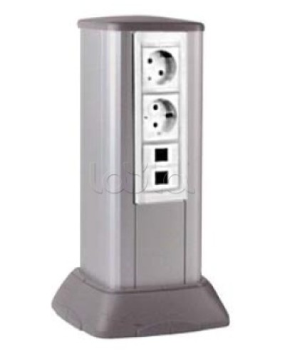 Миниколонна алюминиевая, 0.35м, цвет белый DKC 19532 в Березниках Аксессуары для стоек и шкафов Pintop.ru