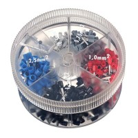 Контейнер наконечников-гильз с изолир.фланцем 1,50 кв.мм черный 1 упаковка - 1000 шт DKC 2ARTD10015