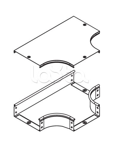 Крышка на ответвитель DPT Т-образный горизонтальный осн.600 DKC 38048 в Березниках Аксессуары для лотков Pintop.ru
