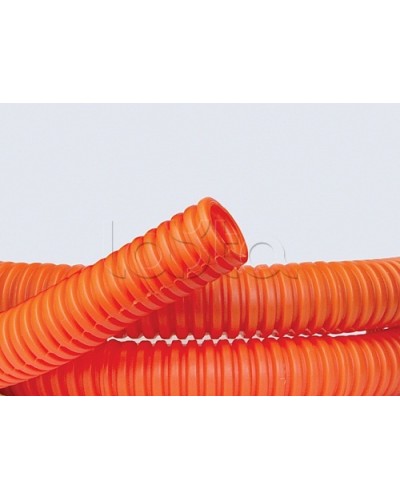Труба ПНД гибкая гофр. д.20мм, лёгкая без протяжки, 100м, цвет оранжевый DKC 70920 в Березниках Труба гофрированная Pintop.ru