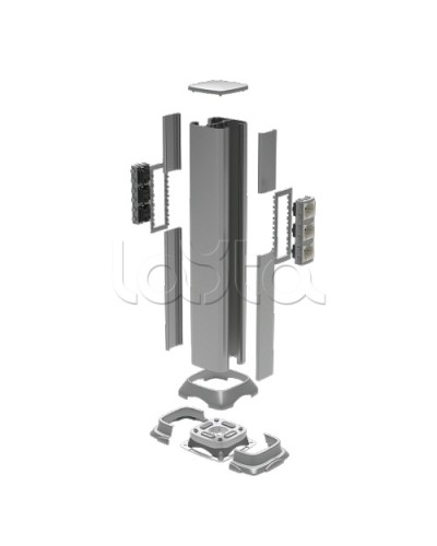 Колонна алюминевая 0,71 м, цвет светло-серебристый металлик DKC 09591 в Березниках Аксессуары для стоек и шкафов Pintop.ru