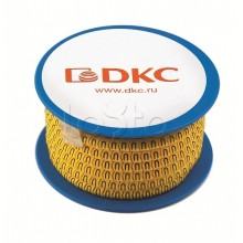Колечко маркировочное земля, 2.5-4мм. черное на желтом DKC AZO312BY