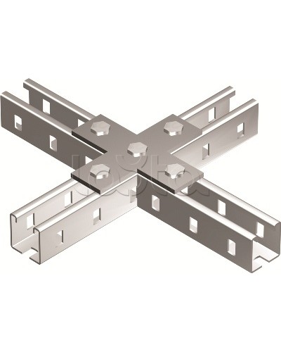 Пластина соединительная Х-обр., горячеоцинкованная DKC BMD1041HDZ в Березниках Аксессуары для лотков Pintop.ru