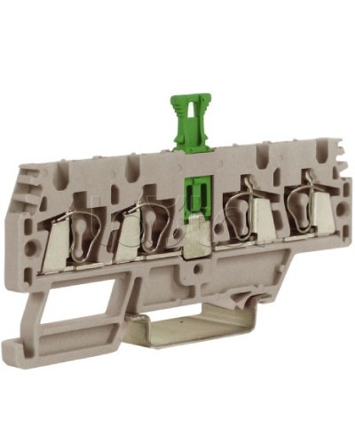 Зажим, 2 ввод/2 вывода, серый 2,5 кв.мм, с размыкателем DKC ZHMS10GR в Березниках Держатели, клипсы, скобы Pintop.ru