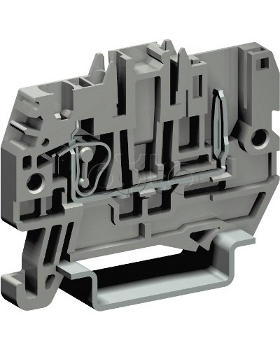 Пружинная проходная клемма со штыревым контактом. Серая. 2,5 кв. мм. DKC ZHVP300GR-RET в Березниках Аксессуары для лотков Pintop.ru