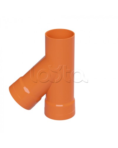 Тройник для двустенных труб одного диаметра ф110мм, 45°, полипропилен DKC 019110 в Березниках Повороты, муфты, тройники Pintop.ru