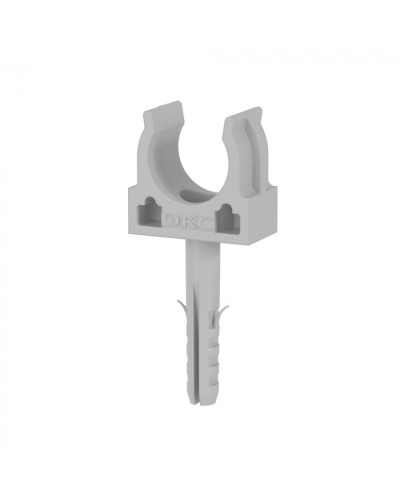 Держатель с защёлкой и дюбелем, в комплекте с винтом розница D16 (100 шт/уп) DKC (51316R) в Березниках Держатели, клипсы, скобы Pintop.ru