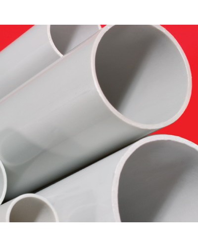 Труба глад. жесткая атмосферостойкая ПВХ 32 мм 3 м тяжёлая серый 30 м DKC 63532UF в Березниках Гладкая труба Pintop.ru