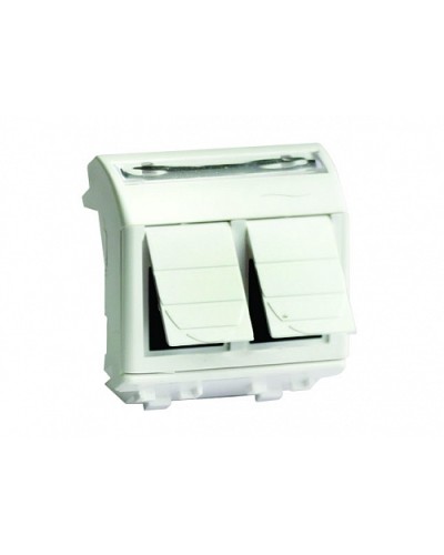 Комп.роз. RJ45 кат.6 (2 разъема 8P8C, Hyperline) Brava, белая, 2М DKC (76452B) в Березниках Розетки компьютерные и телефонные Pintop.ru