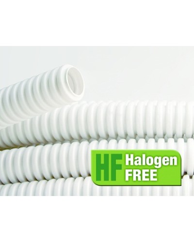 Труба ПЛЛ гибкая гофр. не содержит галогенов д.32мм, ПВ-0, с протяжкой,25м, цвет белый DKC 81832 в Березниках Труба гофрированная Pintop.ru