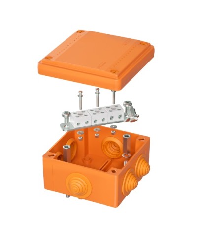 Коробка пластиковая FS с кабельными вводами и клеммниками, IP55,100х100х50мм, 6р, 4мм.квDKC (FSB11604) в Березниках Распределительные коробки Pintop.ru