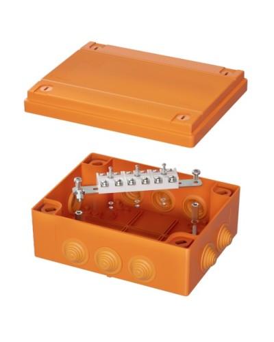 Коробка распределительная IP55, пластиковая с кабельными вводами и клеммниками 240х190х90мм DKC FSK41610 в Березниках Распределительные коробки Pintop.ru