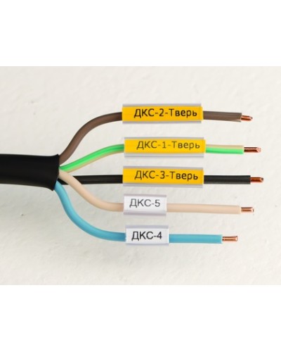 Маркировка для провода, гибкая, для трубочек. 4х12мм. Желтая DKC NUTFL12Y в Березниках Крепежные изделия Pintop.ru