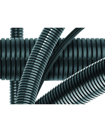 Труба гофрированная DN36мм, ПВ-0, D вн 36,3 мм, D нар 42,5 мм, полиамид 6, без протяжки DKC PA603643F0 в Березниках Труба гофрированная Pintop.ru