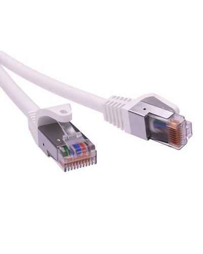 Патч-корд экранированный CAT5E F/UTP 4х2, LSZH, белый, 10м DKC RN5EFU4500WH в Березниках Патчкорды (медные) Pintop.ru