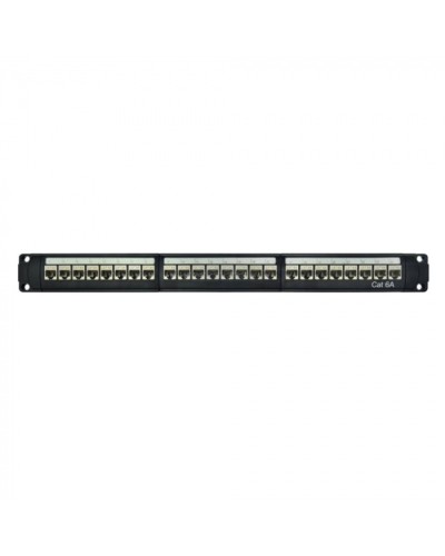 Патч-панель модульная 19, 1U, CAT6A, 24 порта RJ45, экранированная DKC RN6APPF24 в Березниках Патч панель Pintop.ru