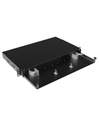 Оптическая полка выдвижная, без лицевой панели, неукомплектованная, 1U,черная DKC RNFPE1U24 в Березниках Кроссы оптические Pintop.ru