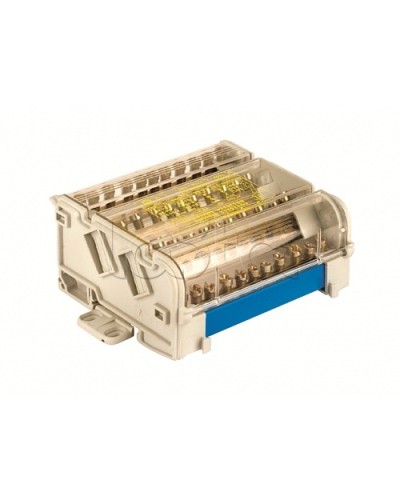 Блок распределительный на DIN рейку 4р 160А, 8х7мм 2х9мм 1х12мм DKC BD160134 в Березниках Аксессуары для стоек и шкафов Pintop.ru