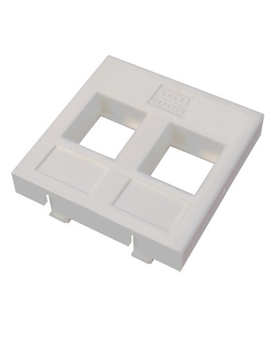 Адаптер Mosaic 45 х 45 мм для модуля Keystone, 2 порта, белый Datarex DR-5303 в Березниках Коммутационные изделия Pintop.ru