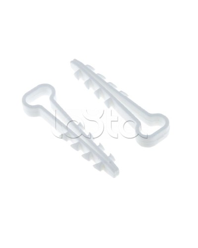 Дюбель-хомут для плоского кабеля (5-8мм) белый (100шт.) EKF PROxima (plc-nccf-5x8w) в Березниках Стяжки-хомуты Pintop.ru