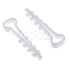 Дюбель-хомут (6х12 мм) для плоского кабеля белый (100 шт.) EKF PROxima (plc-cd1-6x12w)