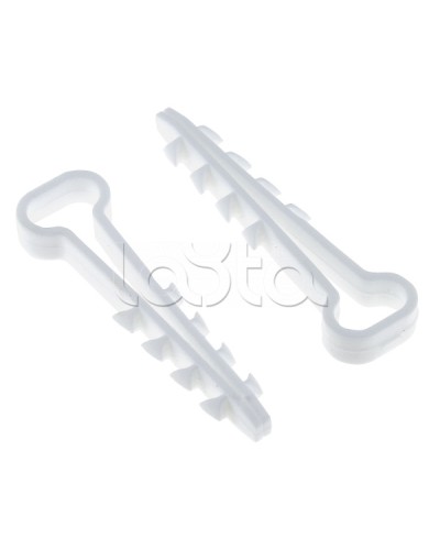 Дюбель-хомут (6х12 мм) для плоского кабеля белый (100 шт.) EKF PROxima (plc-cd1-6x12w) в Березниках Крепеж: Дюбели, шурупы, саморезы Pintop.ru