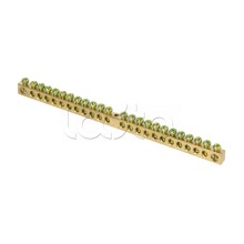 Шина PEN "ноль-земля" (6х9мм) 24 отверстия латунь крепеж по центру EKF PROxima (sn0-63-24)