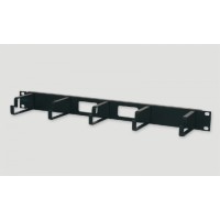 Кабельный органайзер 1U, с металлическими кольцами Eurolan 25B-1U-02BL