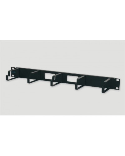 Кабельный органайзер 1U, с металлическими кольцами Eurolan 25B-1U-02BL в Березниках Кабельные органайзеры Pintop.ru