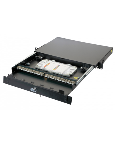 Оптическая панель серии 47D-24, 19 1U 16 дуплекс LC адаптеров, OM2 Eurolan (47D-24-20-2L-16-11BL) в Березниках Кросс оптический Pintop.ru