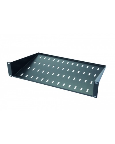 Полка консольная 2U, до 15 кг, глубина 400 мм Eurolan 60A-02-40-11BL в Березниках Полки для шкафов и стоек Pintop.ru
