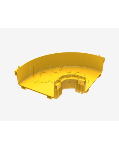 Горизонтальный изгиб на 90° для оптического лотка 240мм Hyperline (FBTR-240-ELB90) в Березниках Аксессуары для лотков Pintop.ru