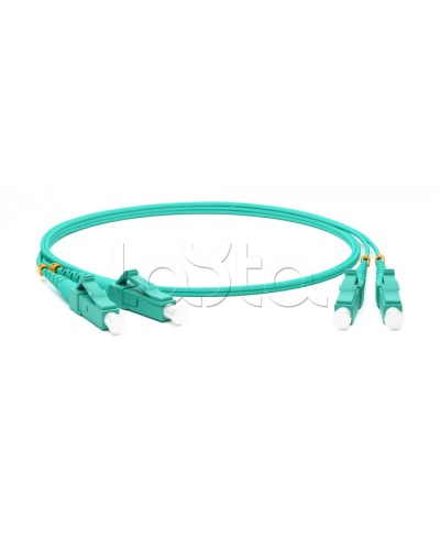 Патч-корд волоконно-оптический Hyperline FC-D2-503-LC/UR-LC/UR-H-50M-LSZH-AQ в Березниках Патч-корды оптические Pintop.ru