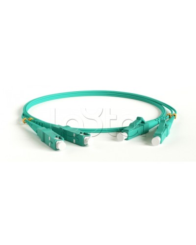 Патч-корд волоконно-оптический Hyperline FC-D2-503-SC/PR-SC/PR-H-2M-LSZH-AQ в Березниках Патч-корды оптические Pintop.ru