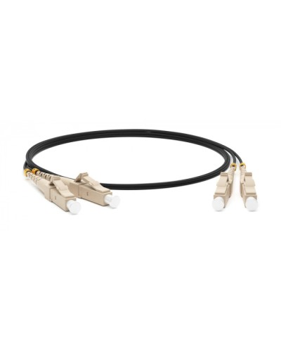 Патч-корд волоконно-оптический (шнур) MM 50/125, LC-ST, 2.0 мм, duplex, LSZH, 10 м Hyperline FC-D2-50-LC/PR-ST/PR-H-10M-LSZH-BK в Березниках Патч-корды оптические Pintop.ru