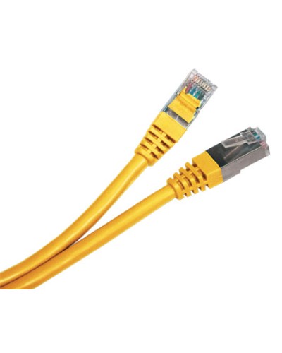 Патч-корд экранированный Hyperline PC-LPM-STP-RJ45-RJ45-C5e-0.5M-LSZH-YL в Березниках Патчкорды (медные) Pintop.ru