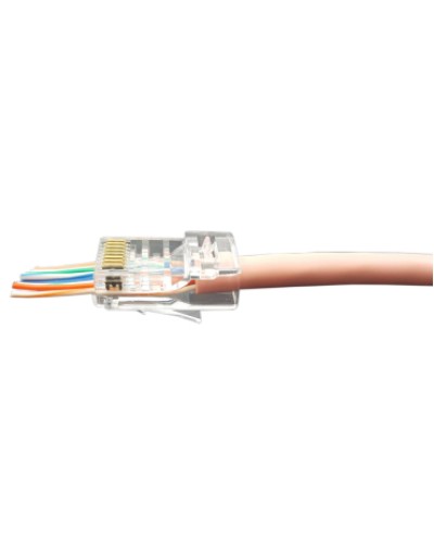 Разъем легкой оконцовки RJ-45 (8P8C) под витую пару Hyperline (PLEZ-8P8C-U-C5-100) в Березниках Патч-корды и пигтейлы Pintop.ru