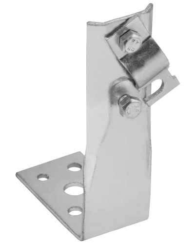 Держатель проводника круглого 6-10мм винтовой угловой h=60мм оцинкованная сталь IEK (ZDP87-11-1-16-60) в Березниках Крепеж Pintop.ru