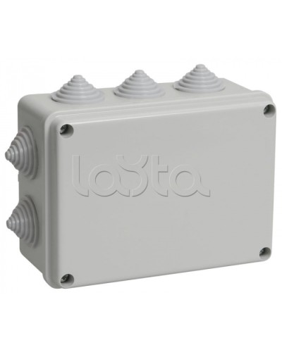 Коробка распаячная KM41241 для о/п 150x110x70мм IP44 10 кабель вводов IEK (UKO10-150-110-070-K41-44) в Березниках Распределительные коробки Pintop.ru