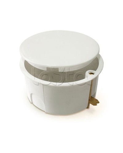 Коробка установочная для полых стен, с крышкой, с саморезами, металлические лапки d80x40 IEK КМ41024 (UKG01-080-040-000-M) в Березниках Распределительные коробки Pintop.ru