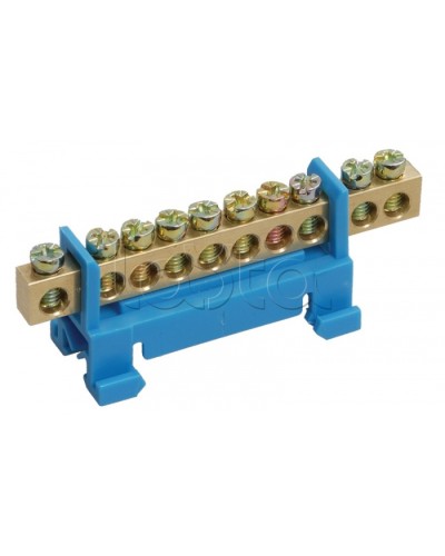 Шина нулевая с DIN-изолятором ШНИ-6x9-10-С-С IEK YNN10-69-10P-K07 в Березниках Клеммные колодки Pintop.ru