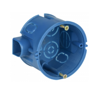 Коробка установочная С3 d68x45 для твердых стен (с саморезами и стык. узлами) IEK UKT10-068-045-000-A-S-UO