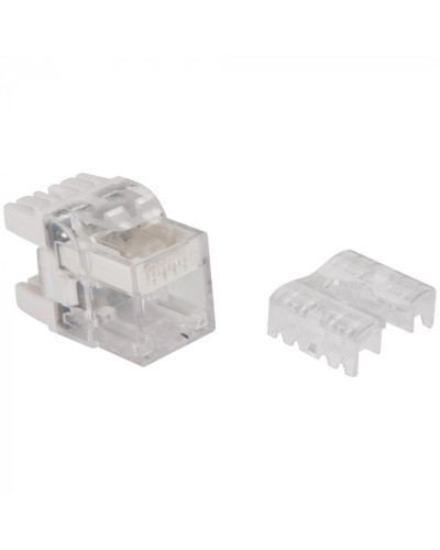 Модуль Keystone, RJ45, кат.5E, UTP, 180 градусов, с индикатором, белый LANMASTER LAN-OKi45U5E/180 в Березниках Коннекторы Pintop.ru