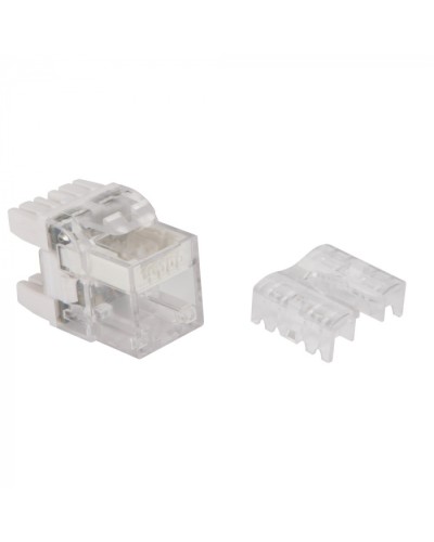 Модуль Keystone, RJ45, кат.6, UTP, 180 градусов, с индикатором, белый LANMASTER LAN-OKi45U6/180 в Березниках Коннекторы Pintop.ru