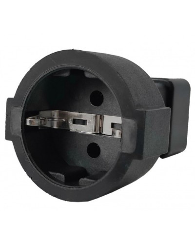 Адаптер переходной, розетка Schuko - вилка C20, 220В, 16А, черный LANMASTER (LAN-PPS/20-BK) в Березниках Проходные адаптеры и розетки оптические Pintop.ru