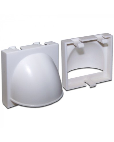 Кабельный ввод открытый, 45х45, белый LANMASTER (LAN-SIP-23CO-WH) в Березниках Аксессуары для кабель-канала Pintop.ru