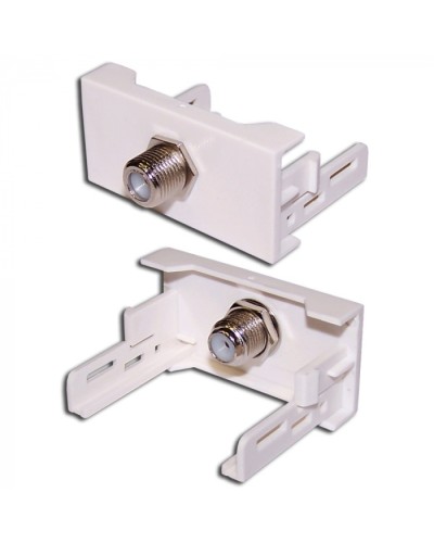 Вставка Mosaic 22.5x45 с RF-адаптером F-81, белая LANMASTER (LAN-WA-LP-RF-WH) в Березниках Коннекторы и разъемы Pintop.ru