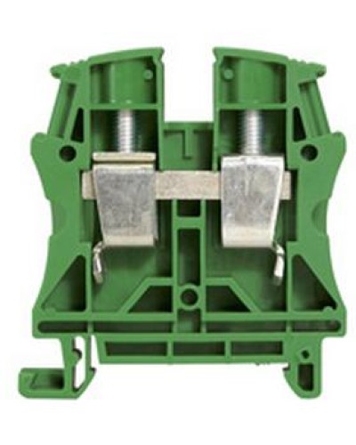 Клемма 16 мм2 однополюсная 1 вход/1 выход, шаг 12 мм, зеленая Viking Legrand 037198 в Березниках Клеммные колодки Pintop.ru