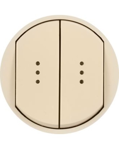 Лицевая панель для выключателя двойного с индикацией слоновая кость Celiane Legrand 066211 в Березниках Аксессуары для кабель-канала Pintop.ru